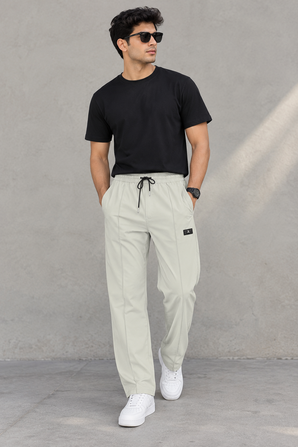 Premium Men’s Casual Trousers – Front Stitch Design